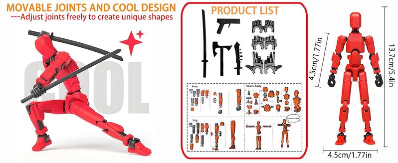 2026 New Assembly Completed-Titan 13 Action Figure,Dummy Robot 13 Action Figures Set,3D Printed Multi-Jointed Action Figures,Nova 13 Action Figure for Collectors Desktop Decorations (9pcs)