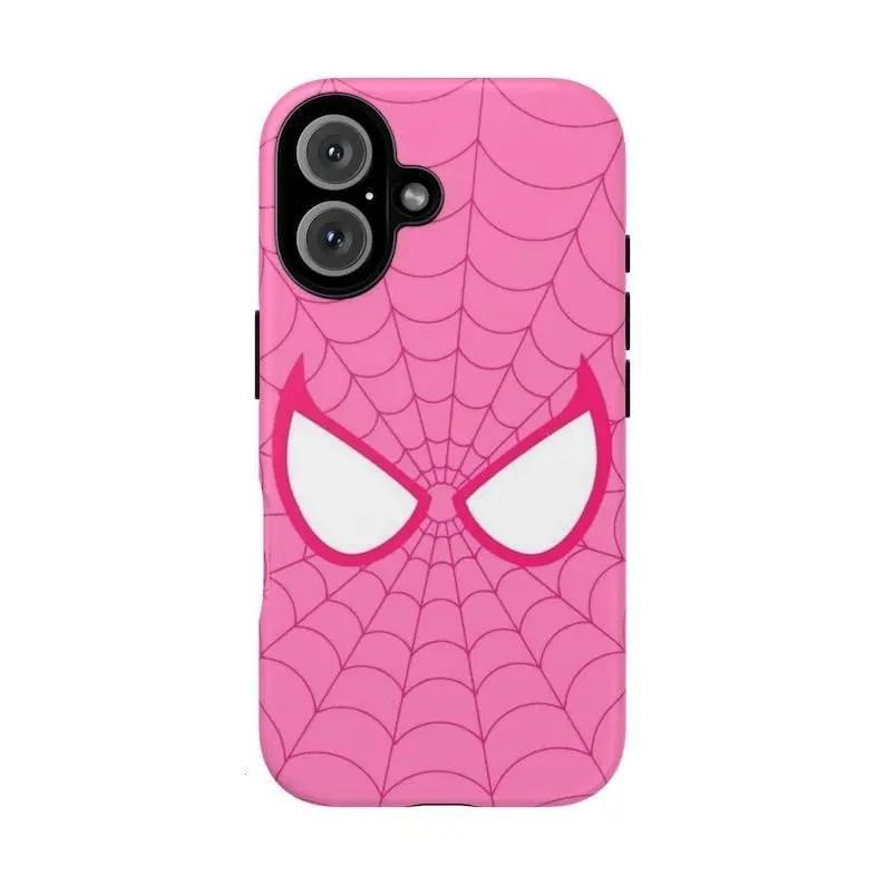Y-Pink spider web pattern phone case,Having good protective properties,for iPhone 16 15 14 13 12 11 17Pro Max,for Samsung S25 S24 S23 S22 Ultra,Protective Cover,give her/him a gift for Christmas and Thanksgiving