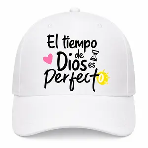 El Tiempo de Dios es Perfecto Printed Baseball Cap,  Hat for Dad, Mom, and Grandparents, Inspirational Spanish Faith Gift from Daughter or Son, Everyday Casual Adjustable Cap Father's Day Gift
