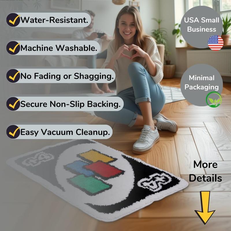 Rug - Pink Room Decor Hypebeast Room Decor - 32in (80cm) - Reverse bathmat - Designer Rugs - Aesthetic Room Decor - Cute Coquette bathmat Decor : Home & Kitchen