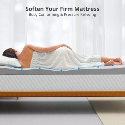3 -4Inch Mattress Topper Full,Gel Memory Foam Mattress Topper Double Bed Topper for Soft & Cooling Sleep, Pressure Relieve, CertiPUR-US Certified