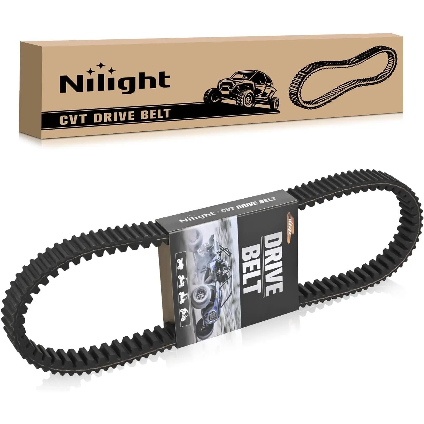 Nilight CVT Drive Belt 3211162 24G4022 Compatible with Polaris RZR 800 EPS Belts Ranger 500 800 Crew 800 2007-2015 Sportsman 500 570 800 Heavy Duty ATV UTV Belt Replace 3211113 3211118, 1 Pack