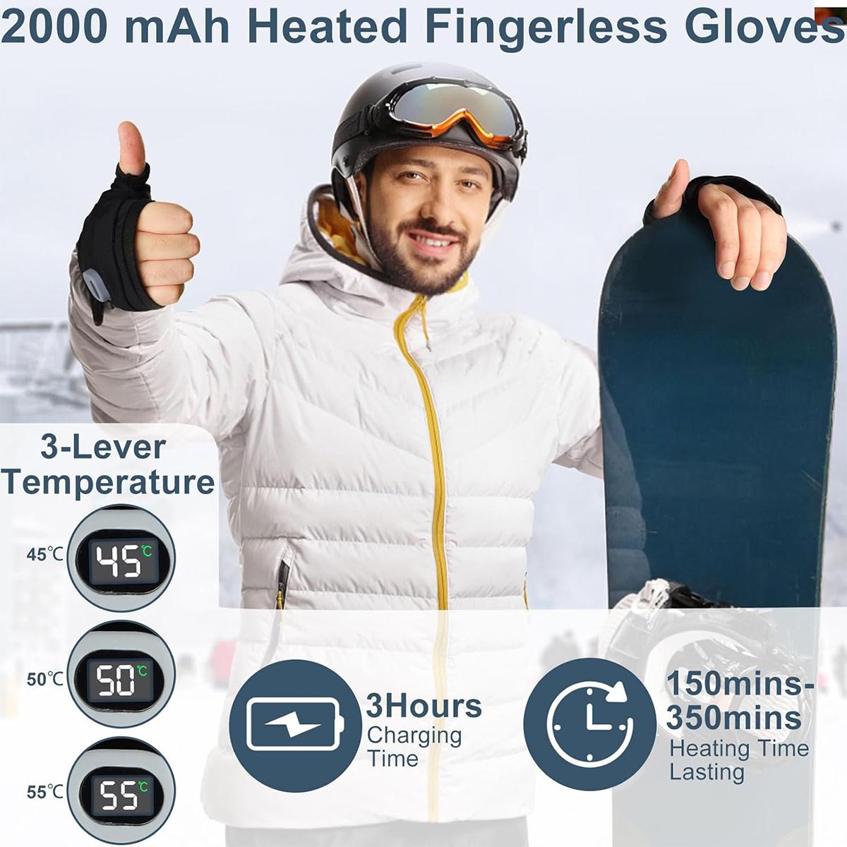 Electric Heating Gloves, Winter Heating Comfort and Warmth Gloves,usb Rechargeable Smart Warmth Gloves