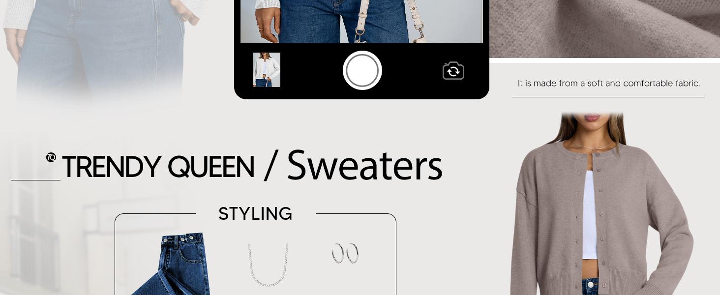 Cropped Cardigan Sweaters for Women Lightweight Y2k Fall Outfits Spring Fashion Clothes 2026