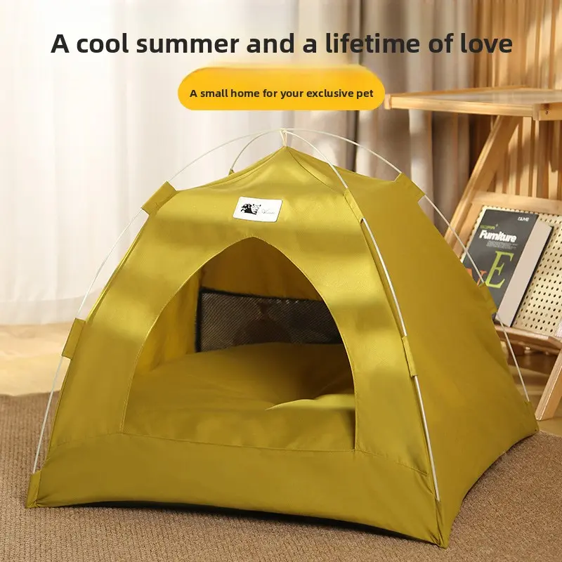 Removable, Portable and Foldable Pet Tent Bed, Outdoor Sunshade Cat Tent & Dog Tent