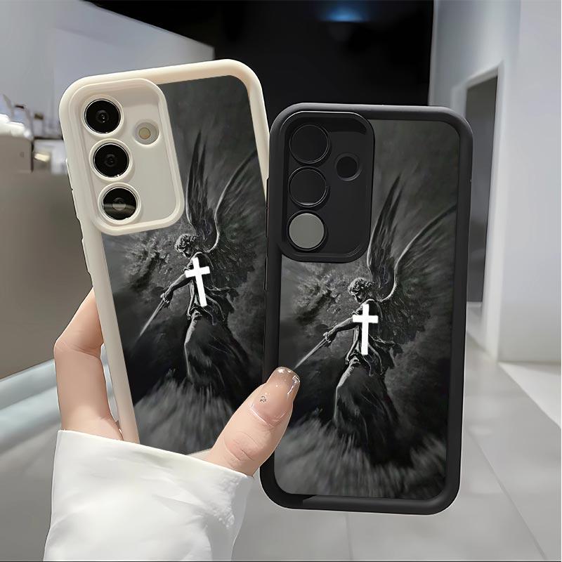 The angel whoap pearedto Balaam Soft&Flexible TPU Silicone Phone Case For Galaxy S26 Ultra S25 Edge S24 FE S23 S22 S21 Plus A13 A14 A15 A16 A17 A33 A34 A35 A36 A52 A53 A54 NOTE20 Durable|Shockproof|Full Camera Protection|Anti-Fingerprint