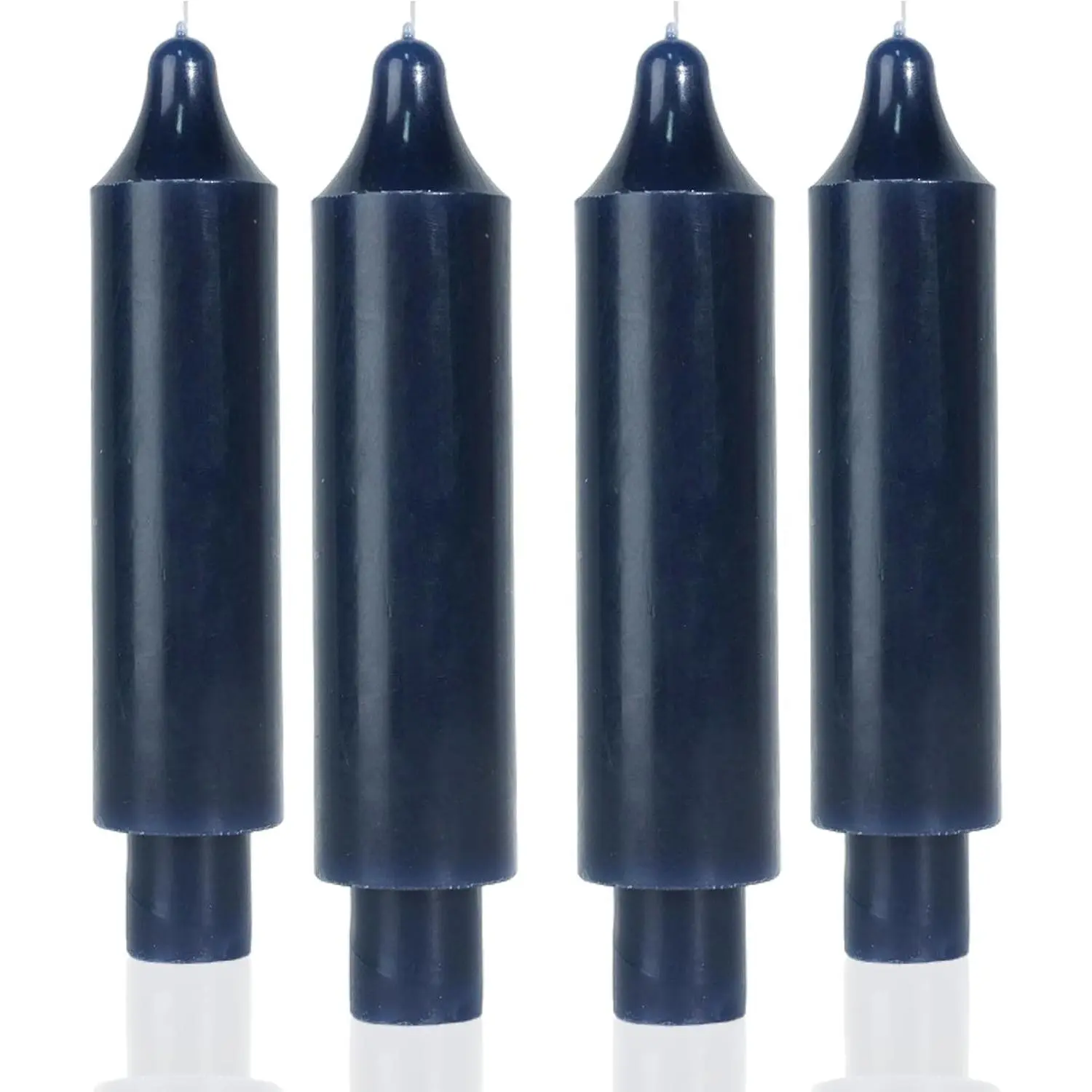 Navy Taper Candle Short Candlesticks Dripless Dinner Candle for Wedding Party Decoration Home Dinner,6.5inch,4 Pack