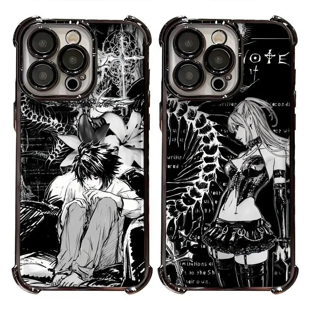 Anime Death Note Light Yagami Amane M-Misa Gotic Cool phone case Phone Cases  for iPhone 17, 16, 15, 14, 13, 12, 11 Pro Air Plus ProMax and Samsung S26-S22 Plus shock-absorbing phone cases, first choice fashionable gift.