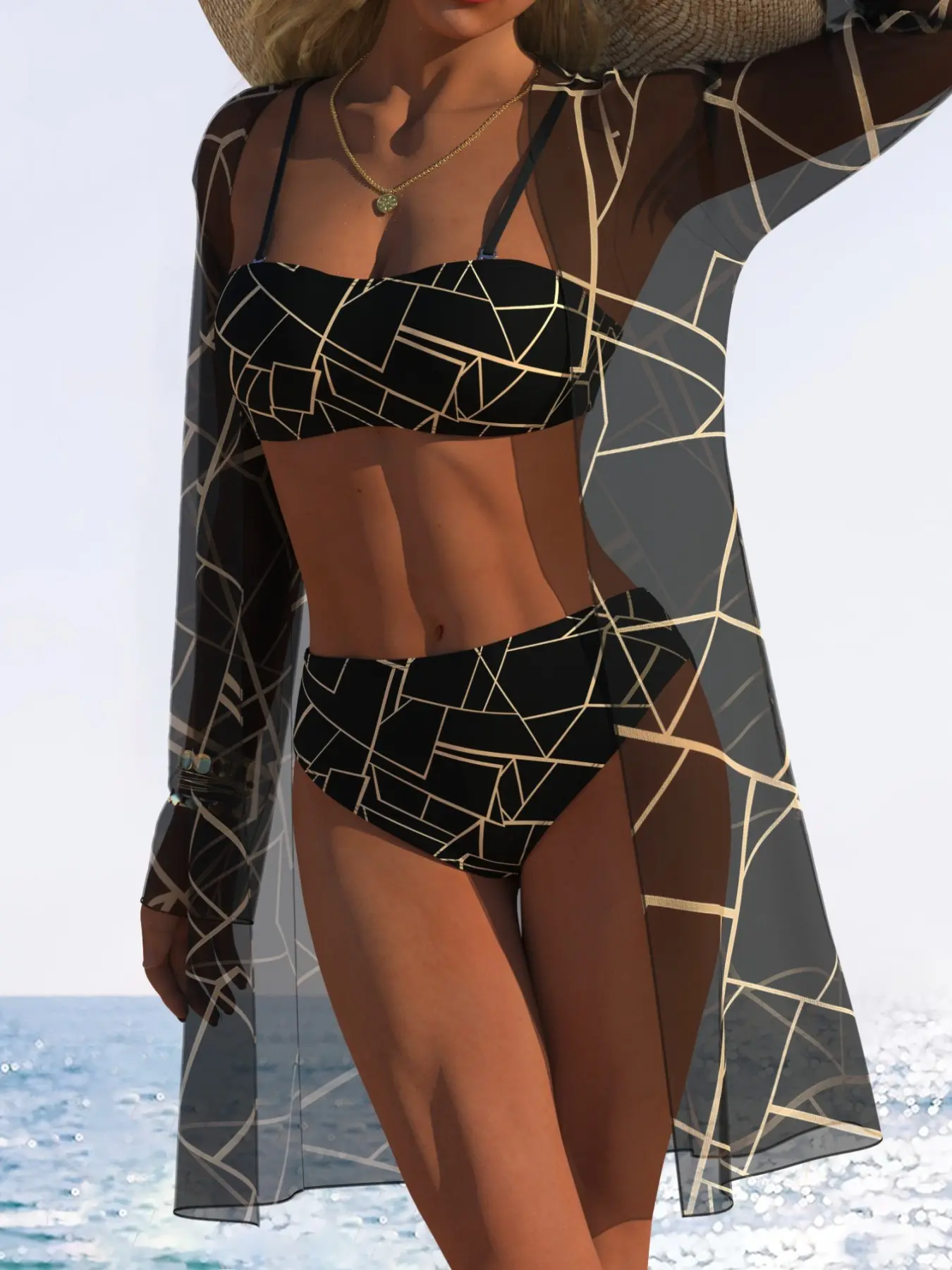 Women's Fashion Split Bikini Set, Stylish Two-Piece Swimsuit, Perfect for Beach & Pool, Trendy Summer Swimwear for Women
