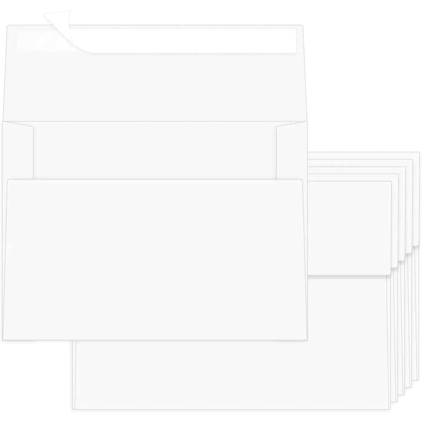 100 Pack A2 Envelopes White 4.375x5.75 Invitation Envelopes | 120g A2 card envelopes fits 4x5 cards, self seal for wedding birthday party  shower thank you notes, greeting cards