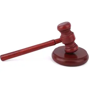 Handcrafted Wooden Gavel and Sound Block Set, Professional Court Judge Gavel Auction Hammer for Lawyers Judges Meetings, Ideal Desk Accessory for Student Mock Trial, Great Perfect Gift