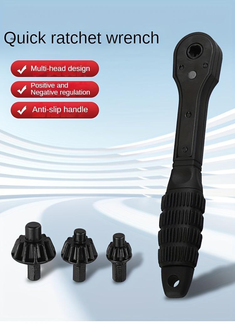 4pcs iron drill wrench 3-in-1 ratchet drill chuck wrench set,3-speed ratchet Forward and reverse rotation Anti-skid handle for easy operation Suitable for1/4-inch hex shank drill bits Best choice for both DIY and professional tools(drill bit chuck wrench)