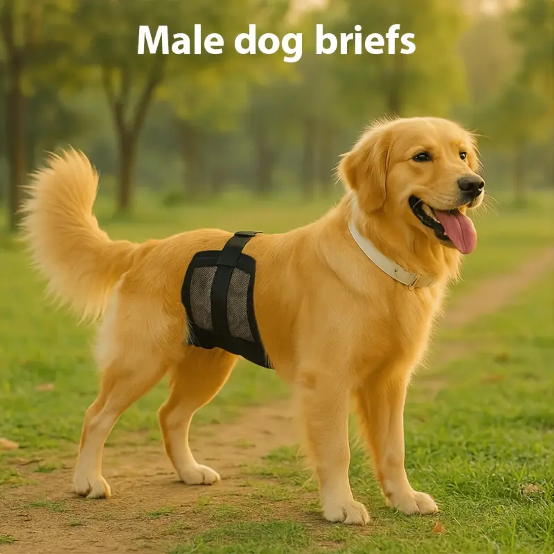 New Male Dog Training Pants with Adjustable Waistband, Anti-Peeping and Mating Prevention, Breathable Mesh Underwear, Suitable for Teddy Dogs