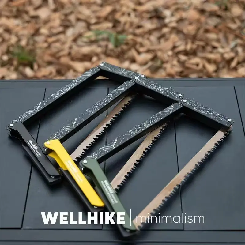 WELLHIKE Folding Hand Saw with Aluminum Alloy Frame Portable Miter Saw for Tree Pruning Wood Cutting Outdoor Survival Tool Hand Held Saw