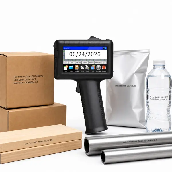 Handheld Inkjet Printer for Egg Date Coding, Food-Grade Ink Portable Coder for Printing Production Date on Eggshell