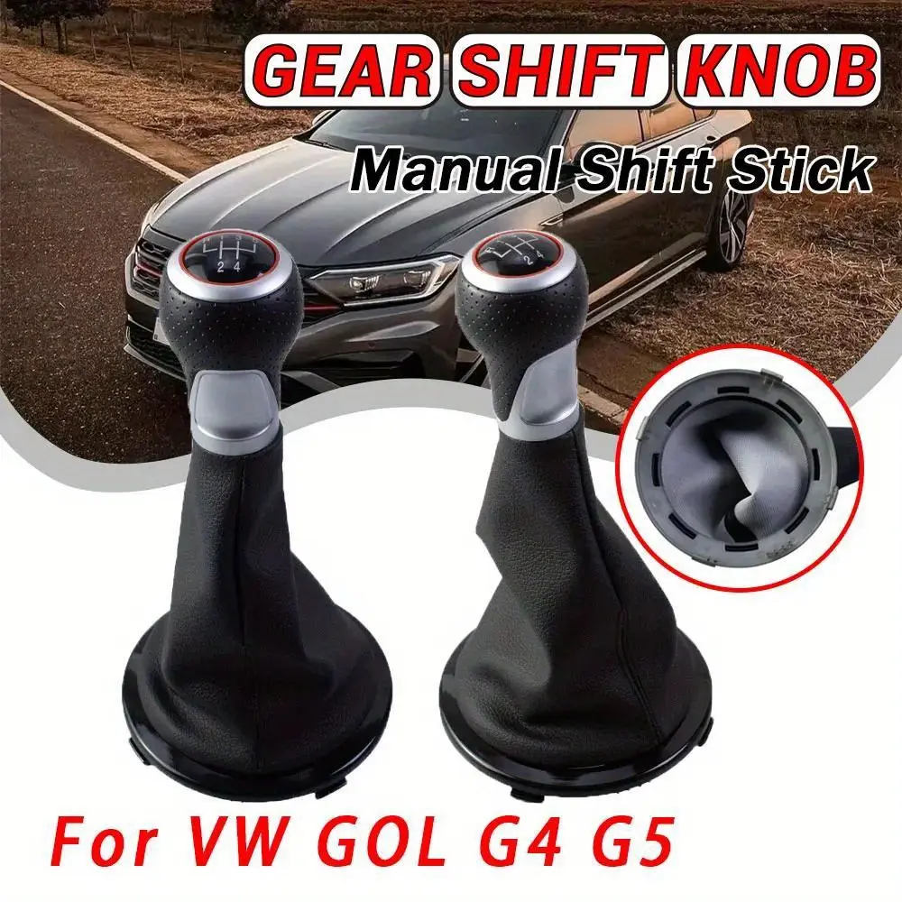 Shift knob 5 speed rod footrest boot cover, suitable for Volkswagen gol Voyage saveiro g4 G4 G5 2014-2019 5U0711113