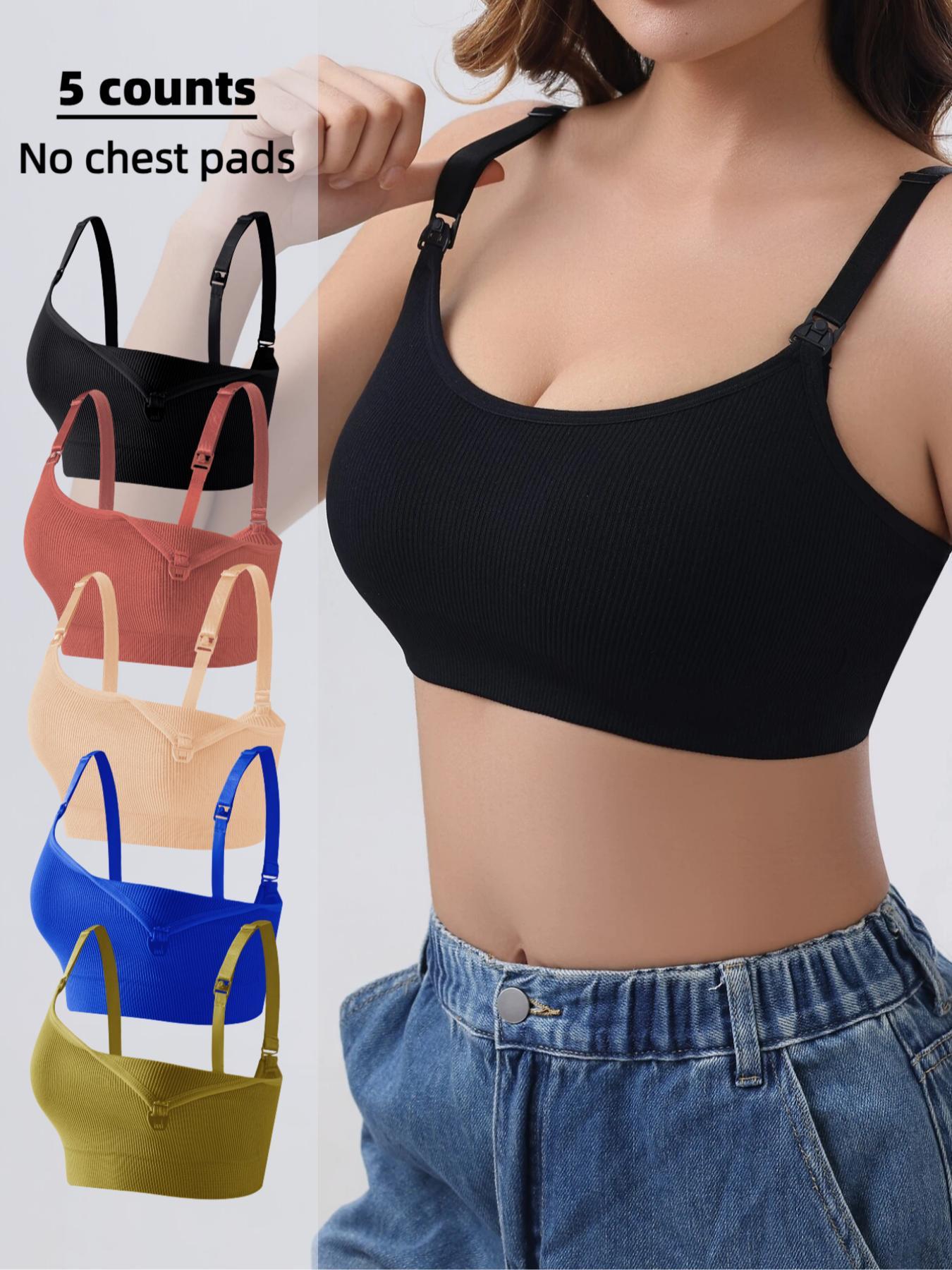 Maternity Solid Color Adjustable Strap Pregnancy Prenatal Nursing Bra, Comfortable Breathable Nursing Bra, Valentine's Day Gift, Maternity Underwear Pregnancy for Women, Nursing Bras, Nursing Accessories