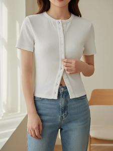 women's short sleeve cardigan, casual button front knitwear for daily wear, ladies clothes for all seasons, womenswear, tops, cardigan sweater