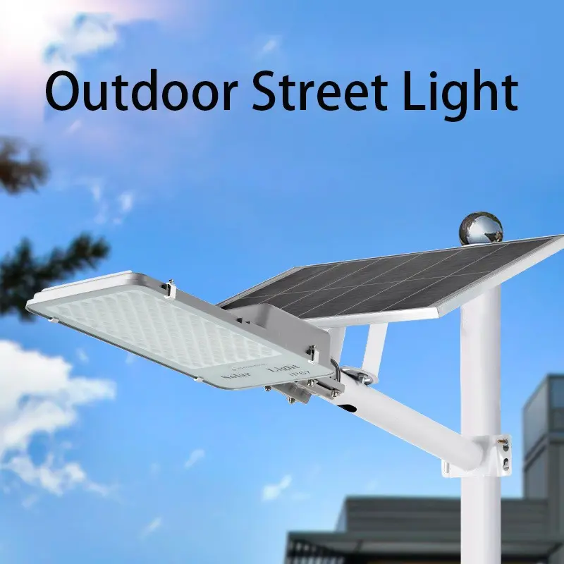 Split-Type Solar Lights Solar Street Lamps Outdoor IP65 Waterproof Remote Control Solar Street Lamp Used for Terrace/DrivewayGarden/Wall/Yard/Road Dusk to Dawn Lighting，with Solar Charging Panel and Rechargeable Battery, Solar Pathway Light