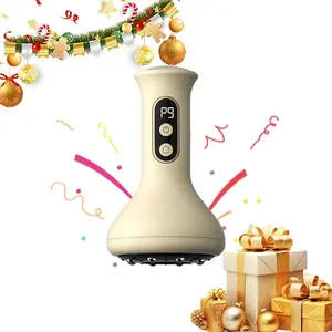 USB Rechargeable Electric Gua Sha Cupping Device, Body Care Machine, Adjustable 9 Levels Strength, Adjustable Intensity with Heated Base, Home Massage Tool for Full Body Use