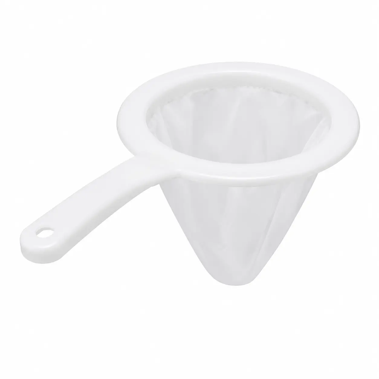 Premium Reusable 100-Mesh Fine Nylon Strainer Spoon with Sturdy BPA-Free Plastic Frame – Ideal for Filtering Soy Milk, Cold-Brew Coffee, Yogurt Whey, Fresh Juices, Kefir, Raw Honey, and Wine Clarification in Home Kitchens