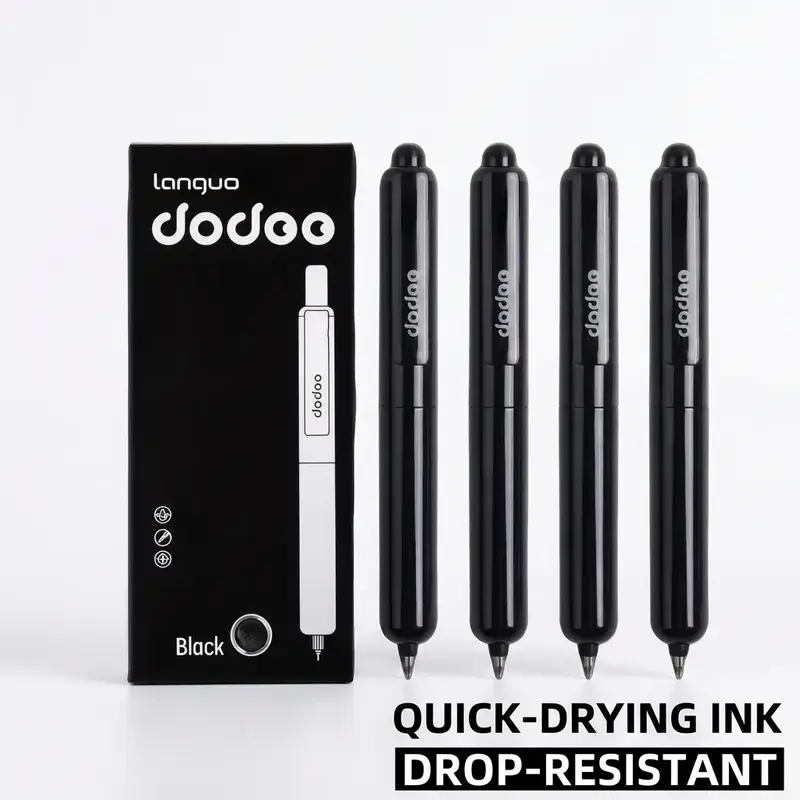 4 Pcs Portable Retractable Gel Pens, Cool Pens, Drop-Resistant Quick-Drying, Business Signature Pens for Students & Office Workers, Aesthetic Candy Color Series
