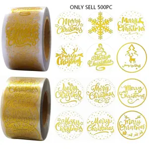 500Pcs/Roll DIY Christmas Gift Tags, Creative Multi-Functional Stickers, Perfect for Online Stores, Gift Box Decoration, Packaging Labels