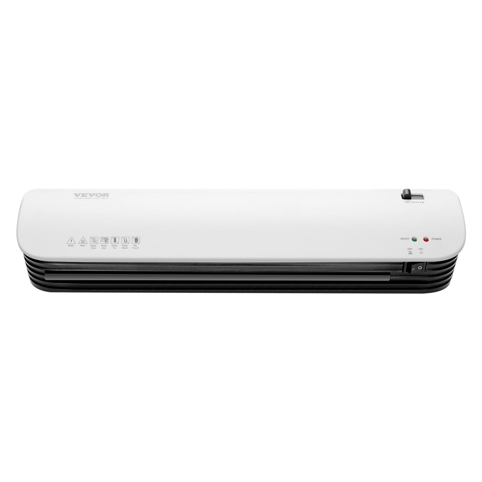【FathersDayGift】 VEVOR Laminator Machine, Thermal Laminator for Max A3 Paper Size, 2-3 min Quick Warm Portable Laminator, 3-5 mil Thickness, Ideal for Home, Office, Business, or School Supplies, White + Black