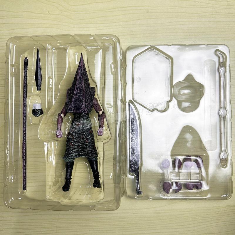 Figma Sp-055 Silent Hill Pyramid Head Action Figure 17cm Red Pyramid Thing Revelation 3D Figure PVC Bubble Head Nurse Model Toys
