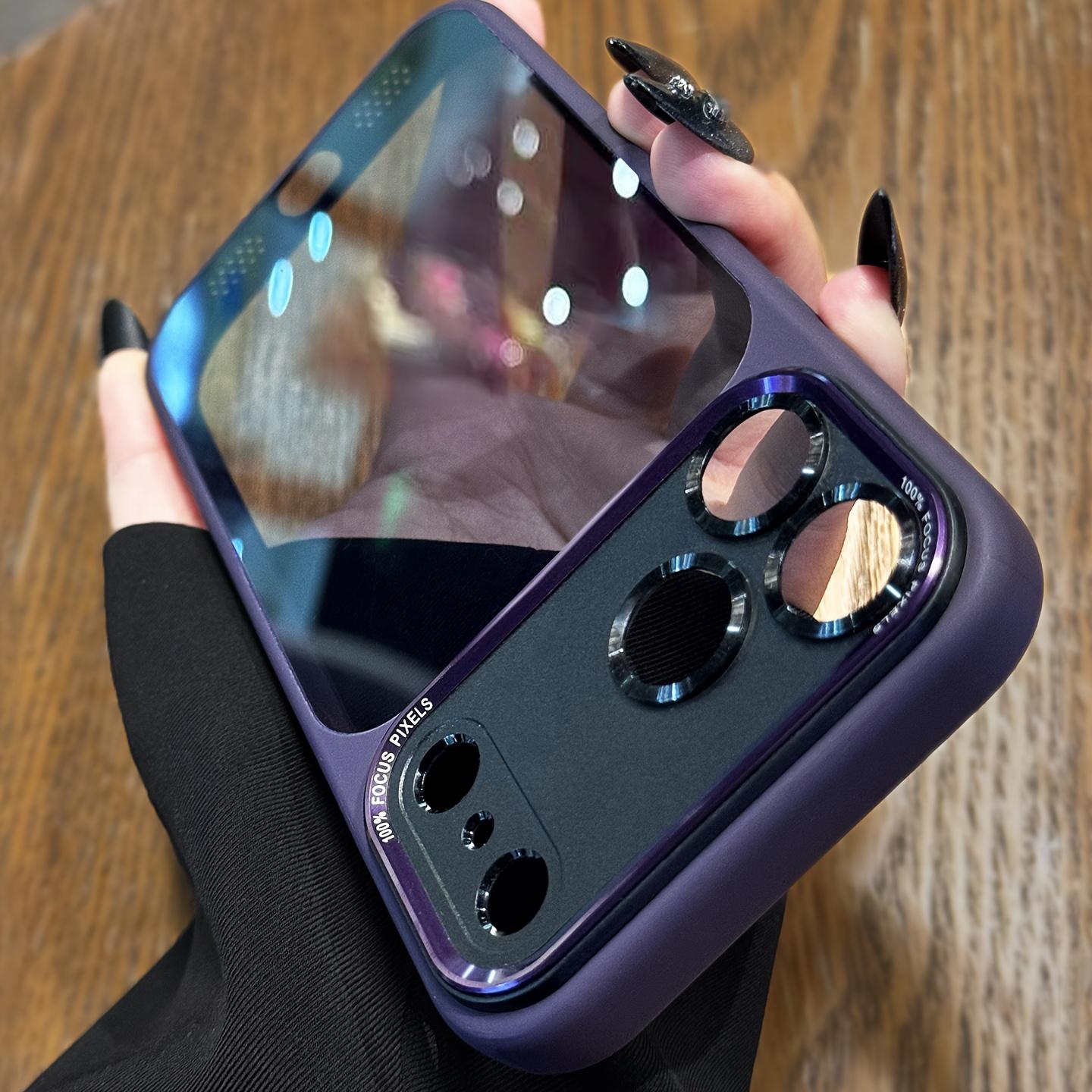 Luxury High-Quality Translucent Metal Lens Frame Protective Acrylic Hard Case for iPhone 17/17 Air/17 Pro/17 Pro Max/16/16 Pro/16 Pro Max/15/15 Pro/15 Pro Max/14/14 Pro Max, Simple Minimalist Design for Men and Women Luxury High-Quality Translucent Metal Lens Frame Protective Acrylic Hard Case for iPhone 17/17 Air/17 Pro/17 Pro Max/16/16 Pro/16 Pro Max/15/15 Pro/15 Pro Max/14/14 Pro Max, Simple Minimalist Design for Men and Women