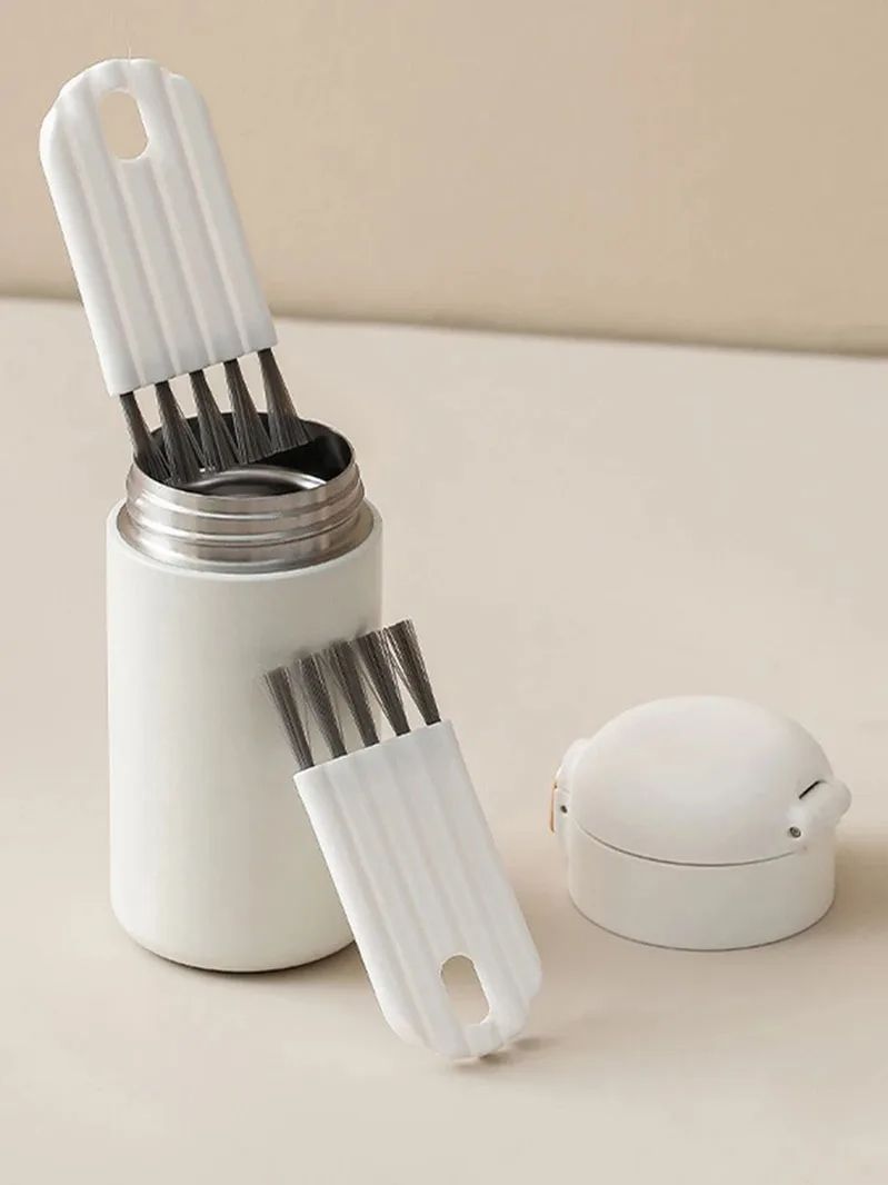 Multifunctional Keyboard Cleaning Brush Crevice Thermos Cup Lid Keyboard Bottle Mouth Brush Curved Handle Cleaning Brush