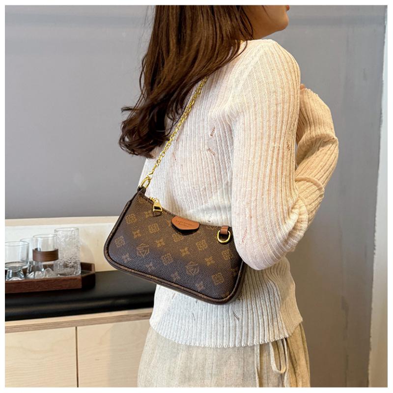 Women's Fashion Bag Women's Vintage Print Chain Small Square Bag Women's Shoulder Bag Crossbody Bag Women's Crossbody Bag Daily Bag Leather Satchel