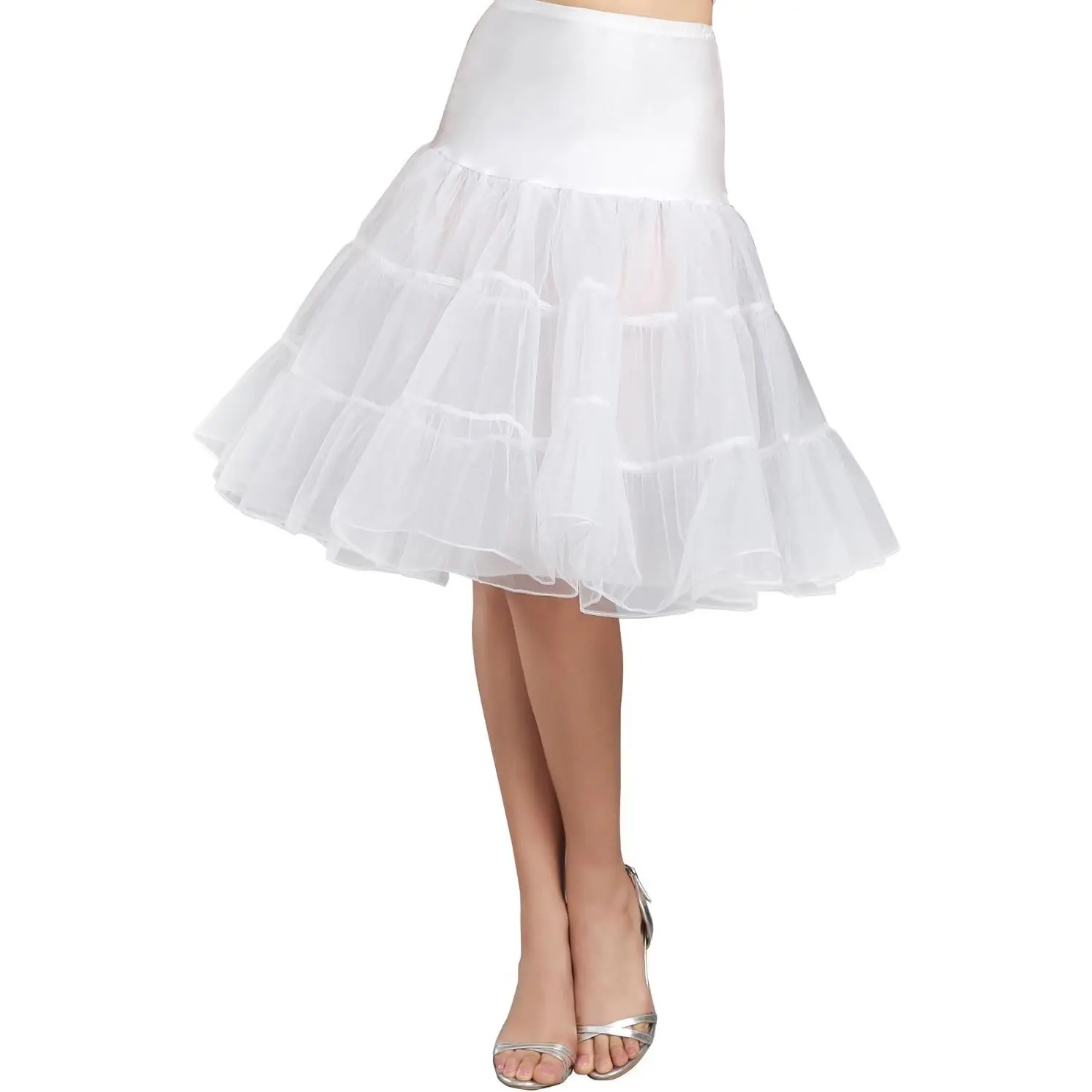 Women's 50s Vintage Petticoat Half Slip Tutu Underskirt 25.59" Crinoline Rockabilly