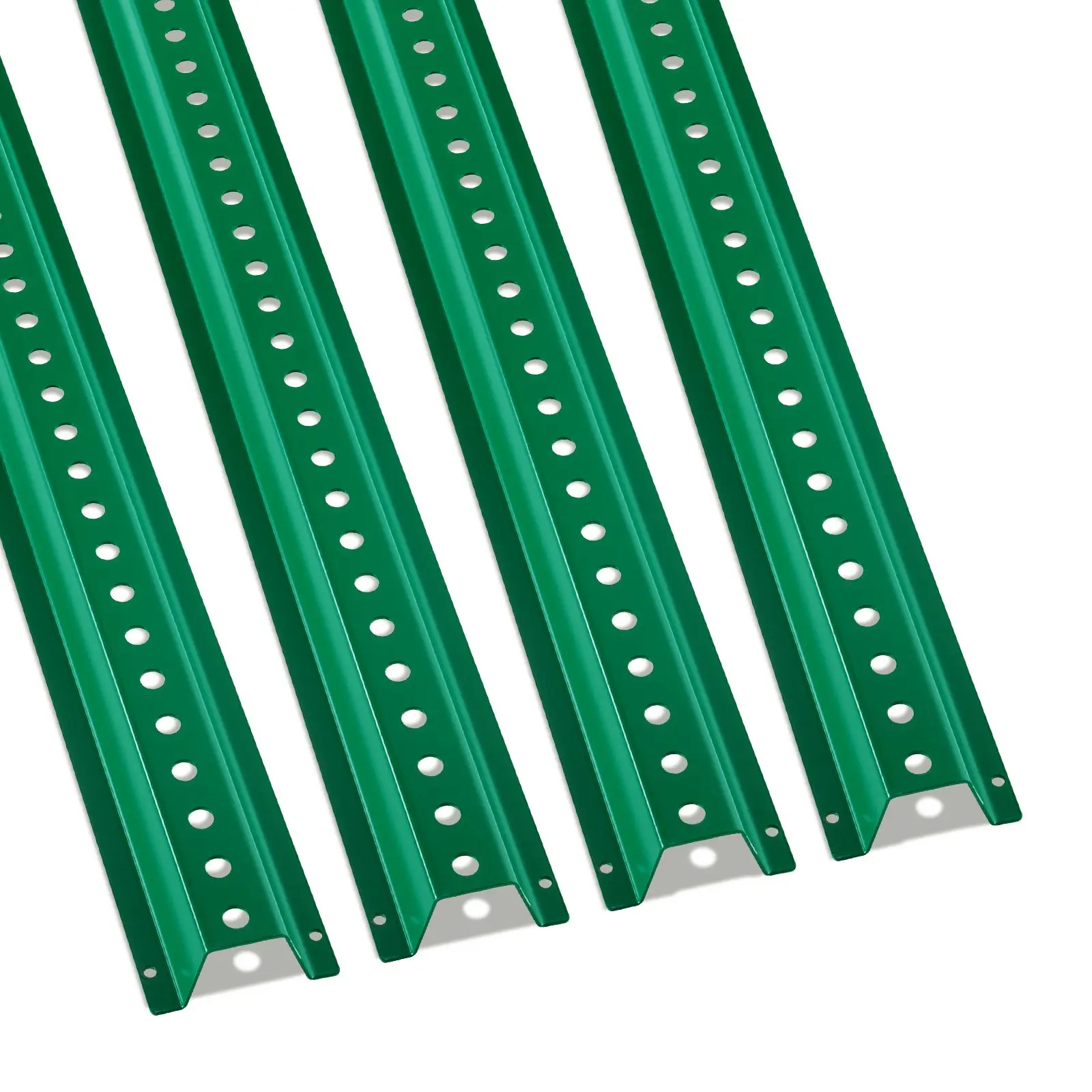 VEVOR 4-Pack 8FT Pre-Drilled Rustproof Steel U-Channel Warning Sign Posts, Heavy-Duty Fixed Fence Posts, Outdoor Use for Garden, Farm