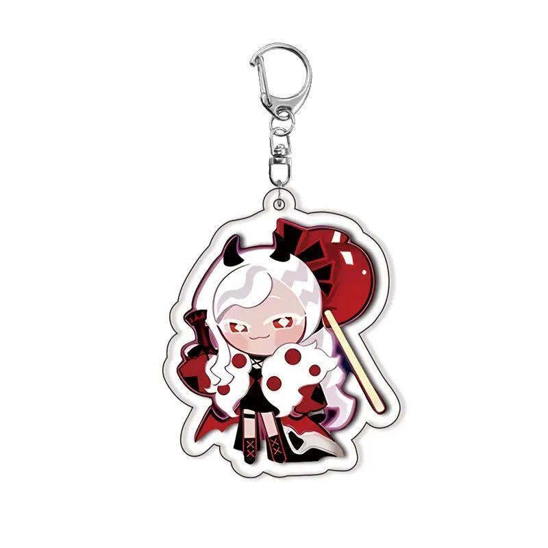 New Game Cookie Running Acrylic Fun Keychain Shadow Milk Pure Vanilla Cookie Pendant Keyrings Fans Gifts Bag Hanging Accessories