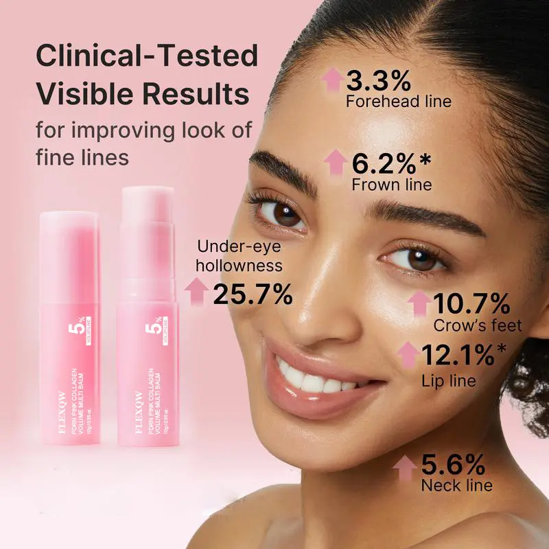 [NEW]  PDRN Pink Collagen Volume Multi Balm | All In One Stick with 5% Volufiline & PDRN, Plumping & Firming, Smooth Fine Lines for Under-Eyes, Neck, Forehead, Smile Lines, Lip Care, Korean Skincare