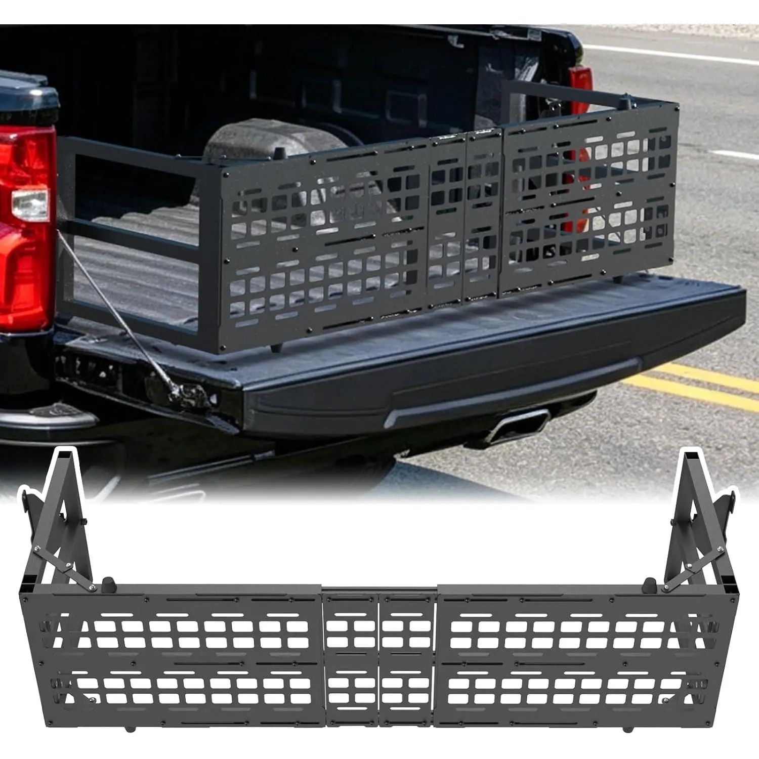 Tailgate Extender, Truck Bed Extension Replacement Bed Accessory Compatible with 2019-2026 Chevy Silverado, GMC Sierra 1500