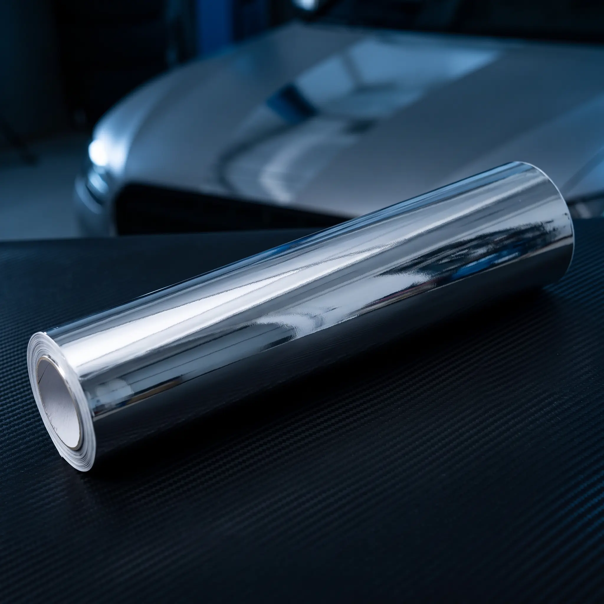 Self Adhesive Reflective Chrome Silver Vinyl Wrap Film - 15×60 Inch Waterproof Peel-Stick Sheet, Mirror Effect Scratch Shield for Car Exterior, Motorcycle, Bar Counter, Peel Stick Wallpaper