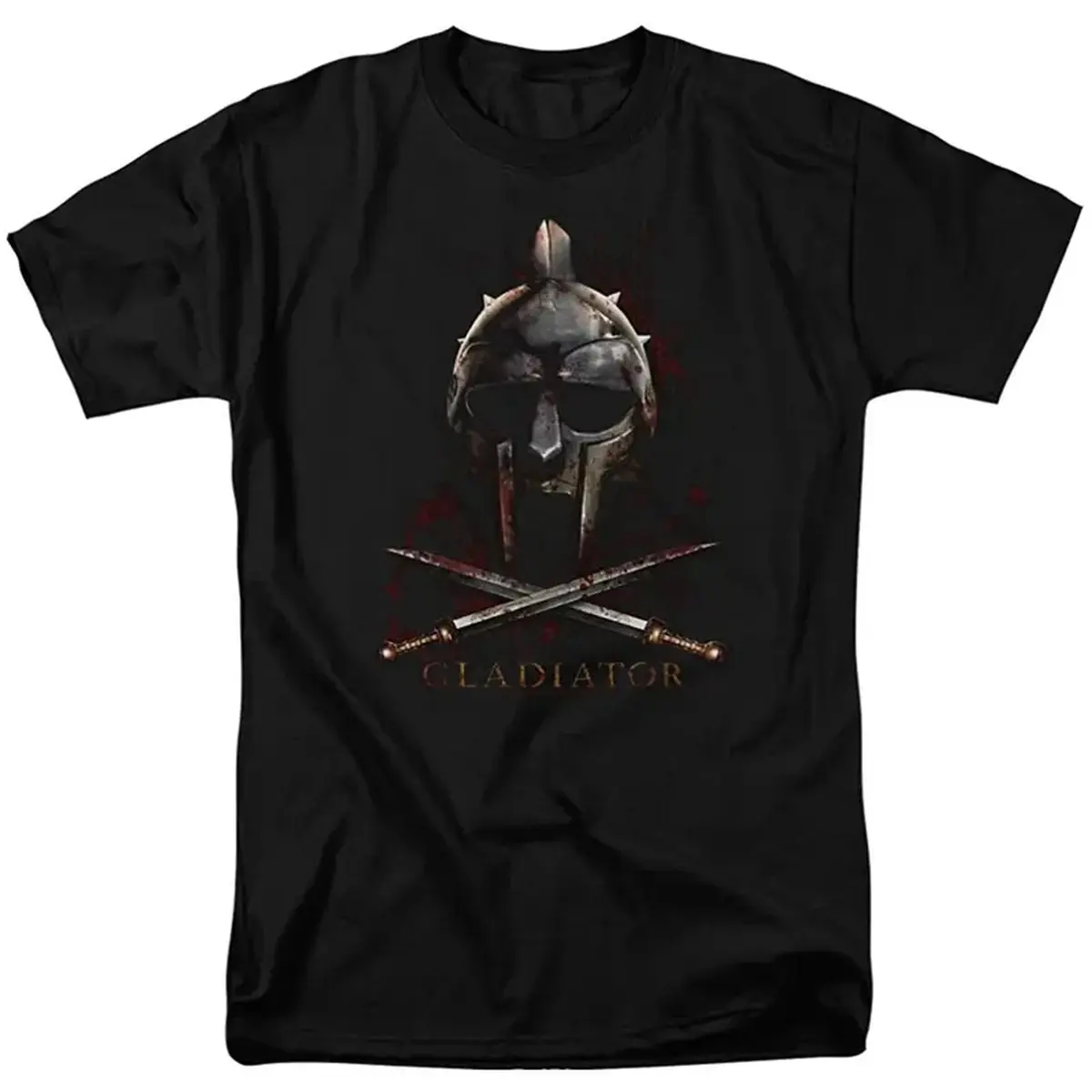 Gladiator Ancient Rome Movie Helmet Historical Drama Graphic T-Shirt, Soft Cotton O-Neck Short Sleeve Tee, Summer Casual Unisex Streetwear Tops S-5XL For Men Women