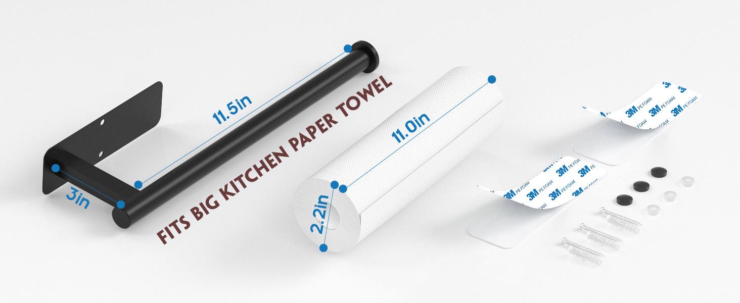 Paper Towel Holder Under Cabinet No Drilling, Self Adhesive Paper Towel Holder Wall Mount for Kitchen,RV, Matte Black Paper Towel Holder 304 Stainless Steel, Under Cabinet Paper Towel Holder kitchen gadgets Paper Towel Holder Under Cabinet No Drilling, Self Adhesive Paper Towel Holder Wall Mount for Kitchen,RV, Matte Black Paper Towel Holder 304 Stainless Steel, Under Cabinet Paper Towel Holder kitchen gadgets
