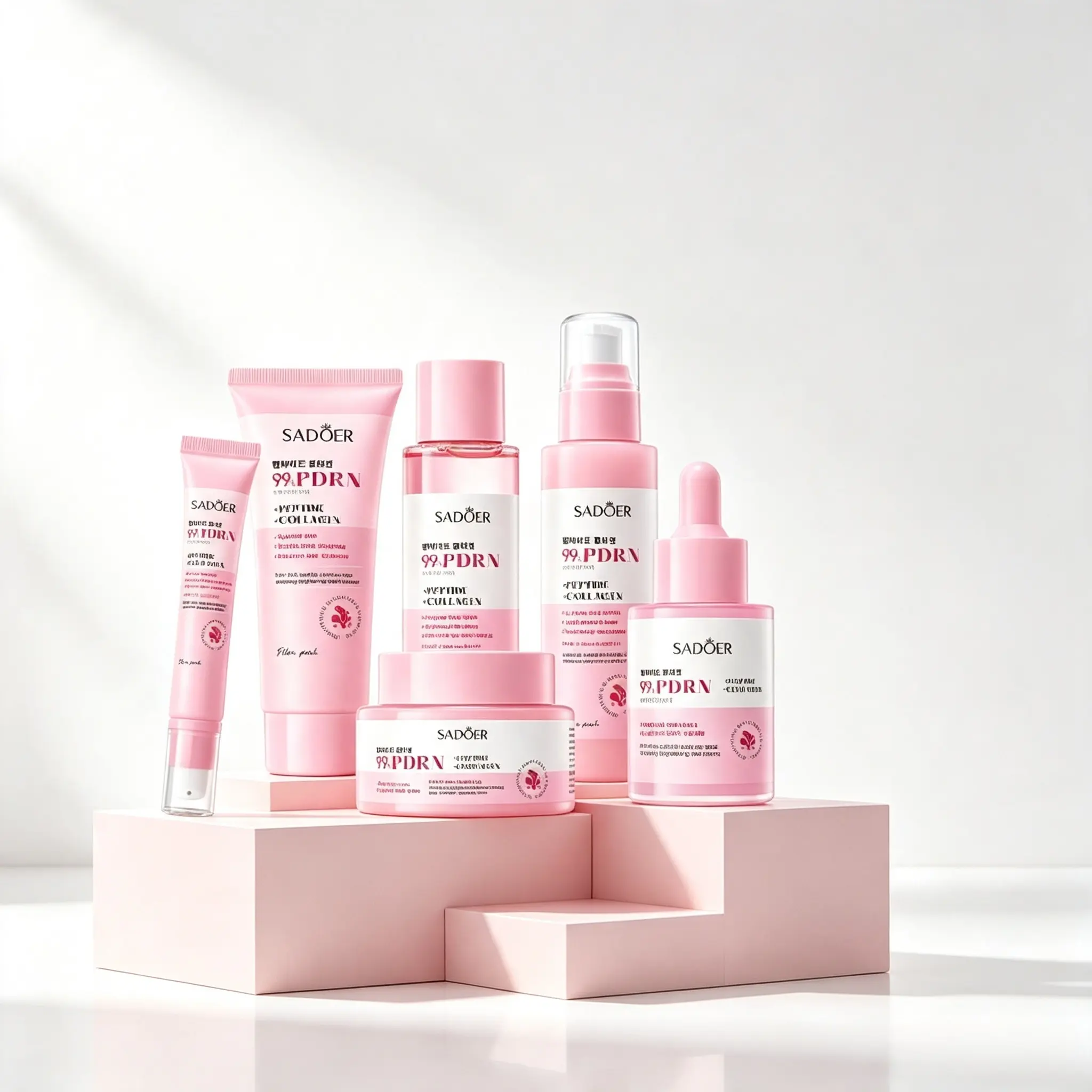 PDRN Collagen Skincare Set | Exfoliating Essence for Targeted Care of Elasticity Loss, Fine Lines, Damaged Skin Barrier, Rough and Discolored Skin