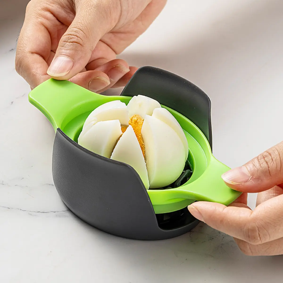 1pc Three-In-One Multi-Function Egg Cutter, Boiled Egg Slicer, Slice and Dice, Salad Platter Decor Tool, Kitchen Essential