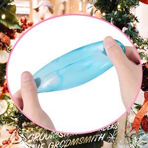 Squishy Ice Cube Shape Stress Cube Fidget Toy, Soft Filling Stress Balls for Kids Adults, Calming Sensory Fidget Toy for Stress Relief & Relaxation, Blue