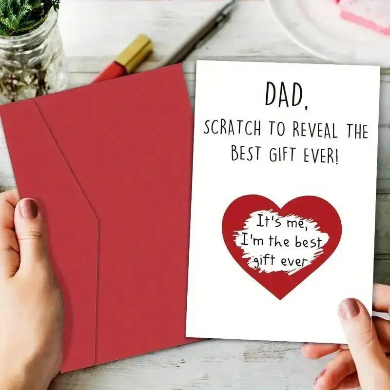 2 Fun Scratch Cards for Dad, Perfect Gift for Son or Daughter, Ideal for Birthday, Father's Day, Christmas, Thank You, and More Occasions