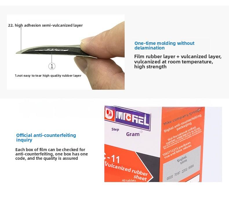 Two-Way Vulcanizing Tire Repair Patches Glue Kit for Car Motorcycle Vacuum & Inner Tube Cold Patching Fixing