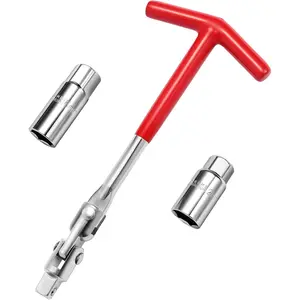 Spark Plug Socket Wrench Set T-Handle, Universal 5/8" & 13/16" Spark Plug Tool Remover and Installer Tool for Motorcycles, Lawn Mowers, Small Motor Vehicles, Car Accessories