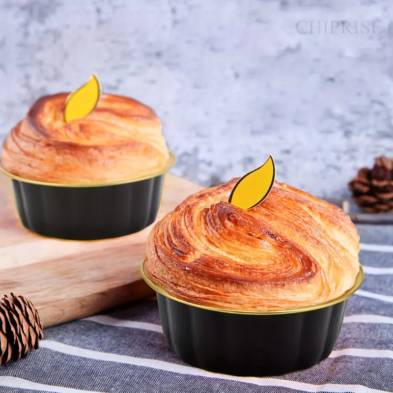 Disposable Molds, 100 Pieces (50 Lids + 50 Boxes), Mini Aluminum Foil Baking Cups with Lids, Perfect for Birthday Gifts