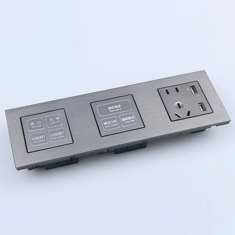 Hotel Touch Smart Switch - RS485 Strong and Weak Electricity Combined Smart Control Dimmer Switch for Guest Room Bedside, Smart Control Dimmer Switches