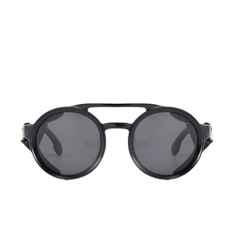 TikTokShopBlackFriday Vintage Round Frame Fishing Glasses for Men Retro Punk Windproof Sunglasses with UV Protection Stylish Outdoor Eyewear for Fishing Cycling Driving and Daily Street Fashion Tortoiseshell Sunglasses blinged fall ses