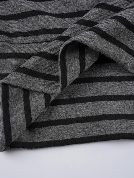 Striped Off-Shoulder Asymmetrical Two-Piece Set, Casual Comfortable Loose Long Sleeve Top + Drawstring Waist Shorts